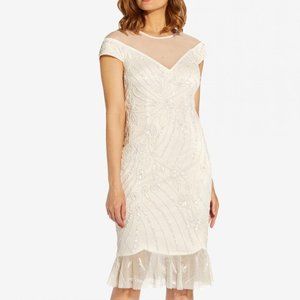 Ivory Cocktail beaded Dress